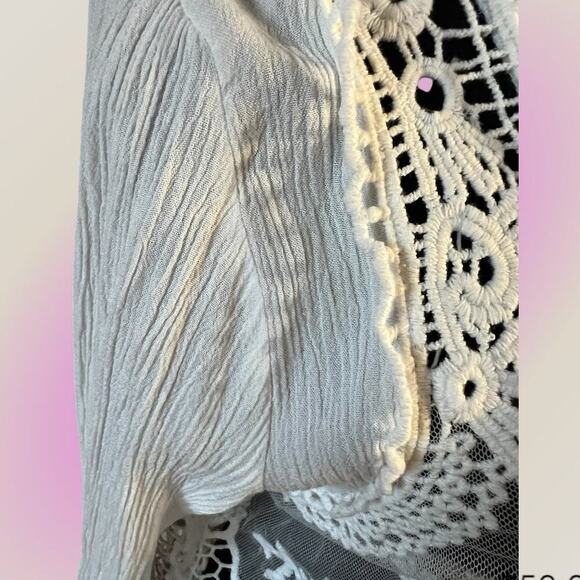 GUESS-LOS ANGELES women’s size M crochet look open front cardigan - Picture 4 of 11